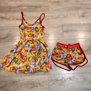 Iron Fist Care Bears Rainbow‎ Velvet Dress & Shorts Set Womens XS XSmall